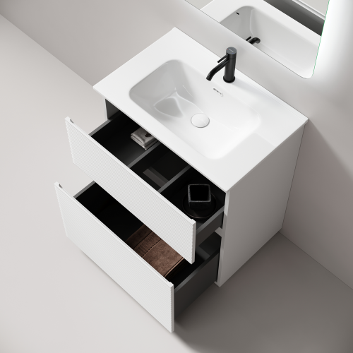 Тумба под раковину Sancos FOLK Floor FL70FW 70х40 напольная цвет белый - фото 4