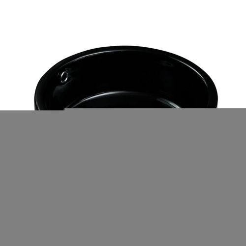 Раковина из сантехнического фарфора Melana 7076b-805 40х40 накладная цвет черный без отверстий под смеситель - фото 4