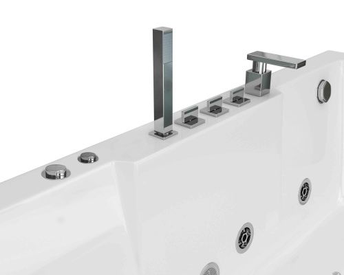 Ванна акриловая Grossman GR-17000-1L 170х80 пристенная асимметричная с ножками - фото 2