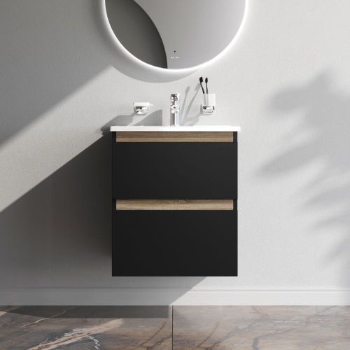 Тумба под раковину Am.Pm X-Joy M85AFHX0552BM 50х40 подвесная цвет черный