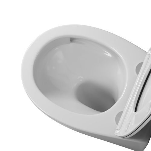 Унитаз подвесной Grossman Торнадо GR-4405SQ белый с сиденьем микролифт безободковый смыв торнадо - фото 4