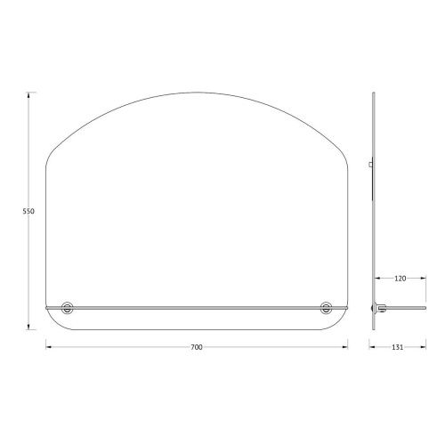 Зеркало Evoform Optima BY 0518 70х60 подвесное - фото 2