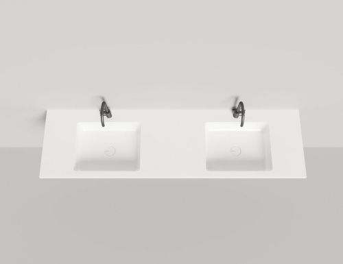 Раковина из искусственного камня S-Stone Salini ONDA 1402202M 180х50 встраиваемая цвет белый - фото 2