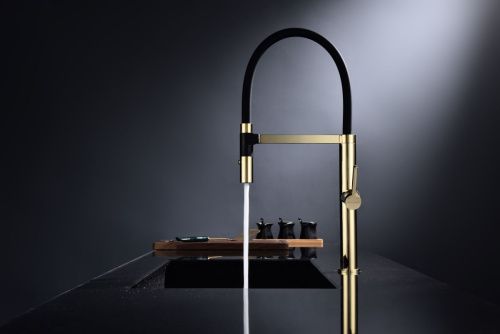 Смеситель для кухни Paulmark LEADER Le214101-G на мойку золото - фото 3