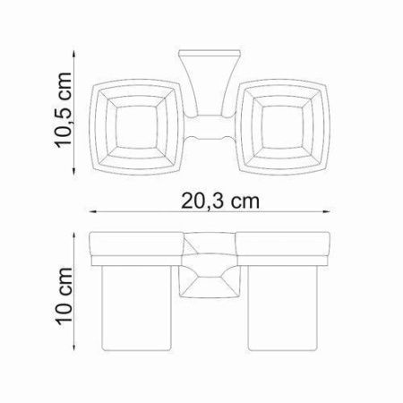 Стакан для зубных щеток WasserKRAFT 2528D