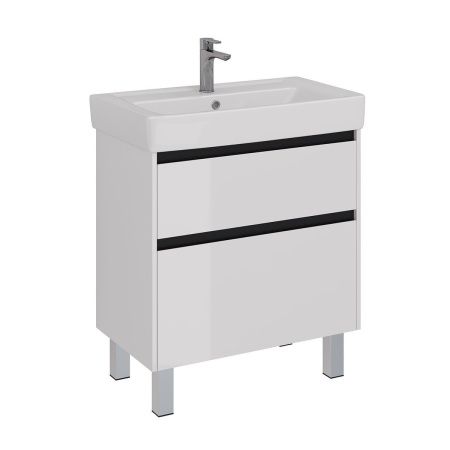 Тумба под раковину LeMark Combi LM03C80T-black 70х40 напольная цвет белый