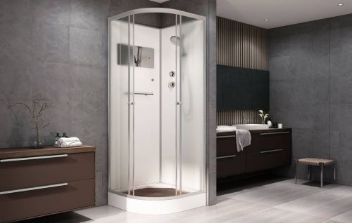 Душевая кабина AvaCan D09 90х90 четверть круга без крыши ориентация универсальная - фото 2