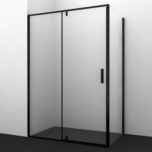 Душевой уголок Wasserkraft 74P17 100х80 стекло прозрачное профиль черный без поддона - фото 3