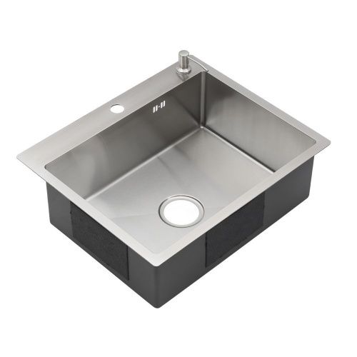 Кухонная мойка Melana ProfLine MLN-R6050H+дозатор 60х50 цвет серый поверхность матовая - фото 3