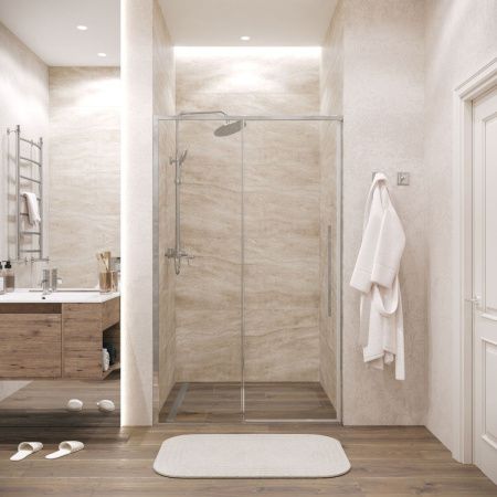 Душевая дверь Grossman Galaxy 100.K33.01.130.10.00 130х195 стекло прозрачное профиль хром