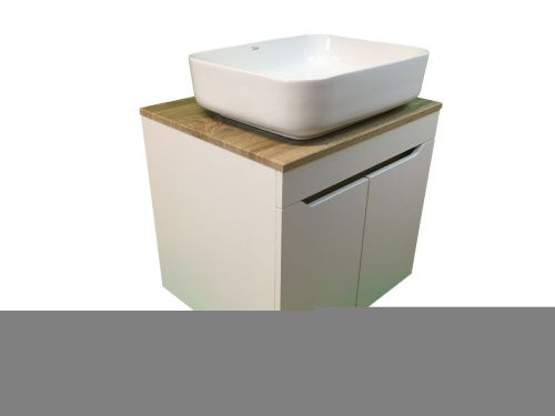 Тумба с раковиной Sintesi STL.W7024_SIN-LVB-APP-409 60х60 подвесная цвет коричневый - фото 4