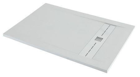 Душевой поддон из искусственного камня Allen Brau Infinity 8.21004-21 140х80 белый без каркаса