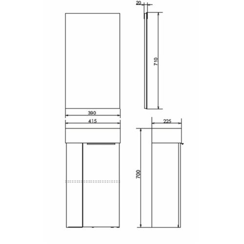 Тумба с раковиной Comforty Асти 00-00015420CF 40х20 подвесная цвет коричневый - фото 2