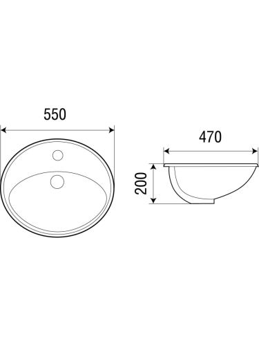 Раковина из сантехнического фаянса WeltWasser WW SK 10000003888 60х50 подвесная цвет белый 1 отверстие под смеситель - фото 3