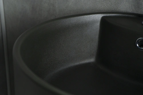 Раковина керамическая Gid Autonomo 81109 50х50 напольная цвет черный 1 отверстие под смеситель - фото 3