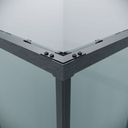 Душевая дверь Grossman Galaxy 1/2.K33.01.11.42.00 110х195 стекло прозрачное профиль графит