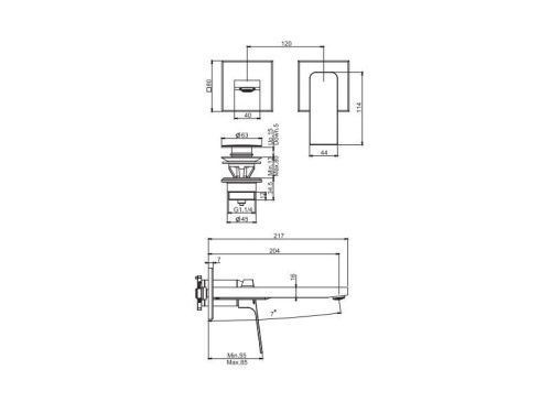 Смеситель для ванны Fima Carlo Frattini F3384CR настенный хром - фото 2