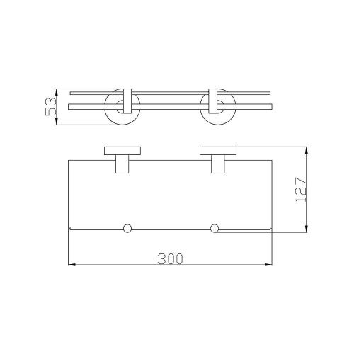 Полка в ванную комнату RavSlezak Colorado COA0900/30MGL - фото 2