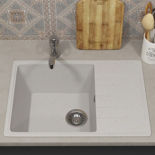 Кухонная мойка Uperwood ECON UPD-506 4910201239 60х40 цвет белый поверхность матовая - фото 3