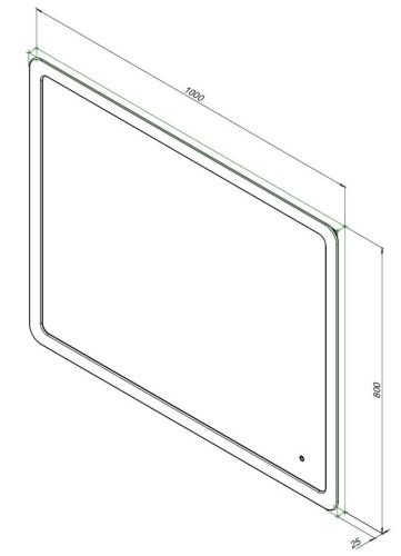 Зеркало с подсветкой Aquanet Ирис 00326448 100х80 подвесное - фото 5