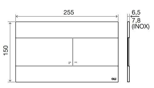Клавиша смыва механическая Oli SLIM 10216 цвет серый - фото 2