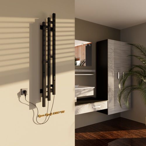 Полотенцесушитель электрический Altasan БризПроф БризПроф12017ЧМ 15х120 черный - фото 3