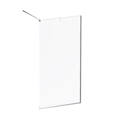 Душевая перегородка Am.Pm Func W84WI-100-F1-MTE 100х200 стекло прозрачное профиль хром - фото 2