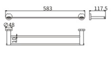 Полотенцедержатель CeramaLux Loft 53909