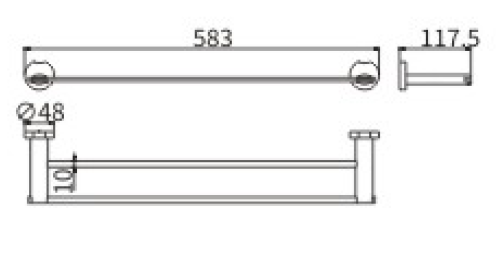 Полотенцедержатель CeramaLux Loft 53909 - фото 2