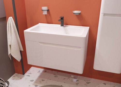 Тумба с раковиной Эстет Kare Luxe ФР-00015245 90х40 подвесная цвет белый - фото 2