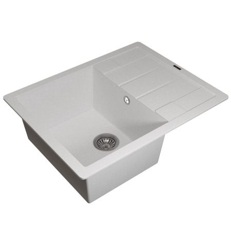 Кухонная мойка Uperwood Quartz Premium UPD-03 3910202108 65х50 цвет белый поверхность матовая