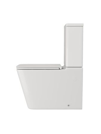 Унитаз напольный с бачком Teymi Helmi T40327 белый с сиденьем микролифт безободковый каскадный смыв