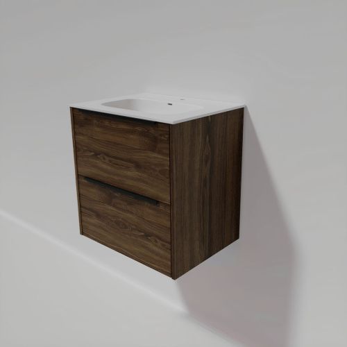 Тумба под раковину La Fenice Tesoro FNC-01-TES-DGT-60-2 60х40 подвесная цвет коричневый - фото 5