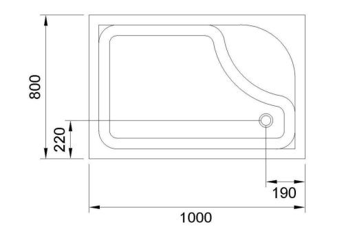 Душевой поддон акриловый Royal Bath BP RB8100BP-R 100х80 белый с ножками - фото 4