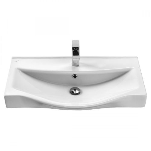Раковина керамическая Onika Беверли 1WH302422 80х50 накладная цвет белый 1 отверстие под смеситель