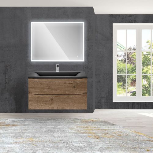 Тумба под раковину Vincea Mia VMC-2MA900VO 90х50 подвесная цвет коричневый - фото 5