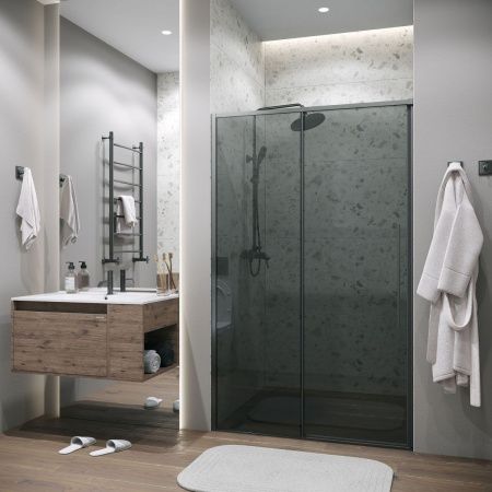 Душевая дверь Grossman Galaxy 100.K33.01.100.42.10 100х195 стекло тонированное профиль графит