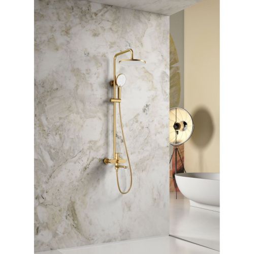 Душевая стойка Splenka S222.24.03 настенная цвет золото - фото 4