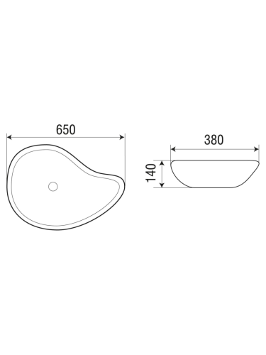 Раковина из сантехнического фаянса WeltWasser WW SK 10000004578 40 см накладная цвет белый без отверстий под смеситель - фото 2