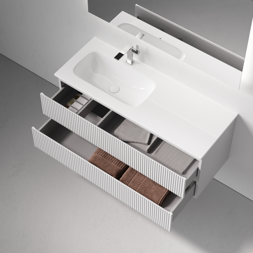 Тумба под раковину Sancos SNOB R SNR120LW 120х40 подвесная цвет белый - фото 5