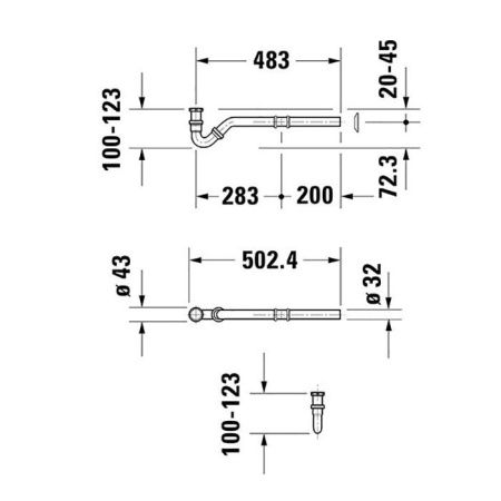 Сифон для биде Duravit 50270000 хром