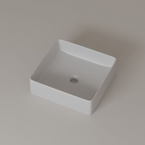 Раковина керамическая Iddis Slide SLIWS01i27 40х40 накладная цвет белый без отверстий под смеситель - фото 4