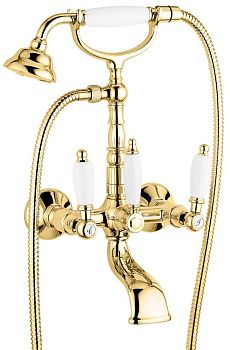 Смеситель для ванны Emmevi Deco Ceramic 121611/OR настенный золото