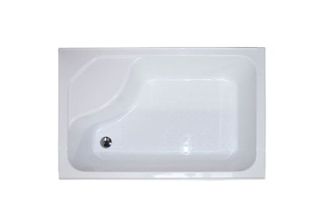 Душевой уголок Royal Bath BP RB8100BP-T-L 100х80 стекло прозрачное профиль белый с поддоном