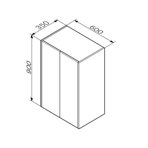 Шкаф Am.Pm Func M8FCH06029WM 60х90 подвесной цвет белый - фото 5