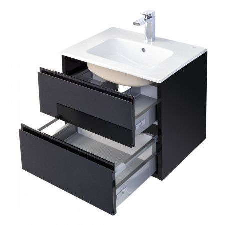 Тумба под раковину Aquaton Римини 1A226601RN950 60х40 подвесная цвет черный
