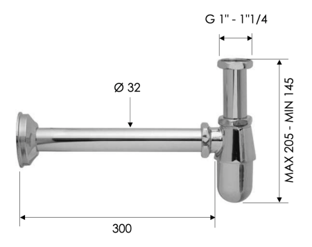 Сифон для раковины Remer 97010 хром