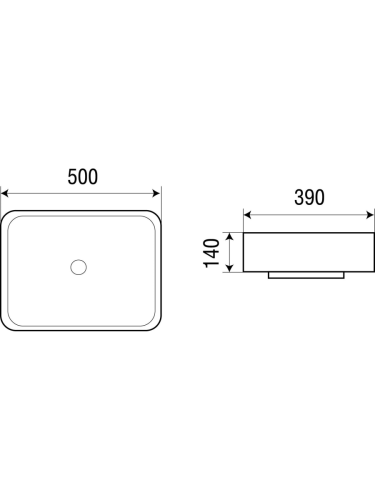 Раковина из сантехнического фаянса WeltWasser WW SK 10000003851 50х40 подвесная цвет белый без отверстий под смеситель - фото 3