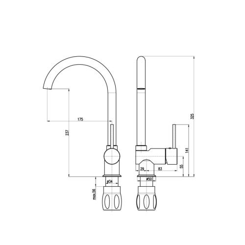 Смеситель для кухни RavSlezak E908.5/4 на мойку хром - фото 2
