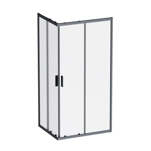 Душевой уголок Am.Pm Gem W90G-403-100280-BT 100х80 стекло прозрачное профиль черный без поддона - фото 2